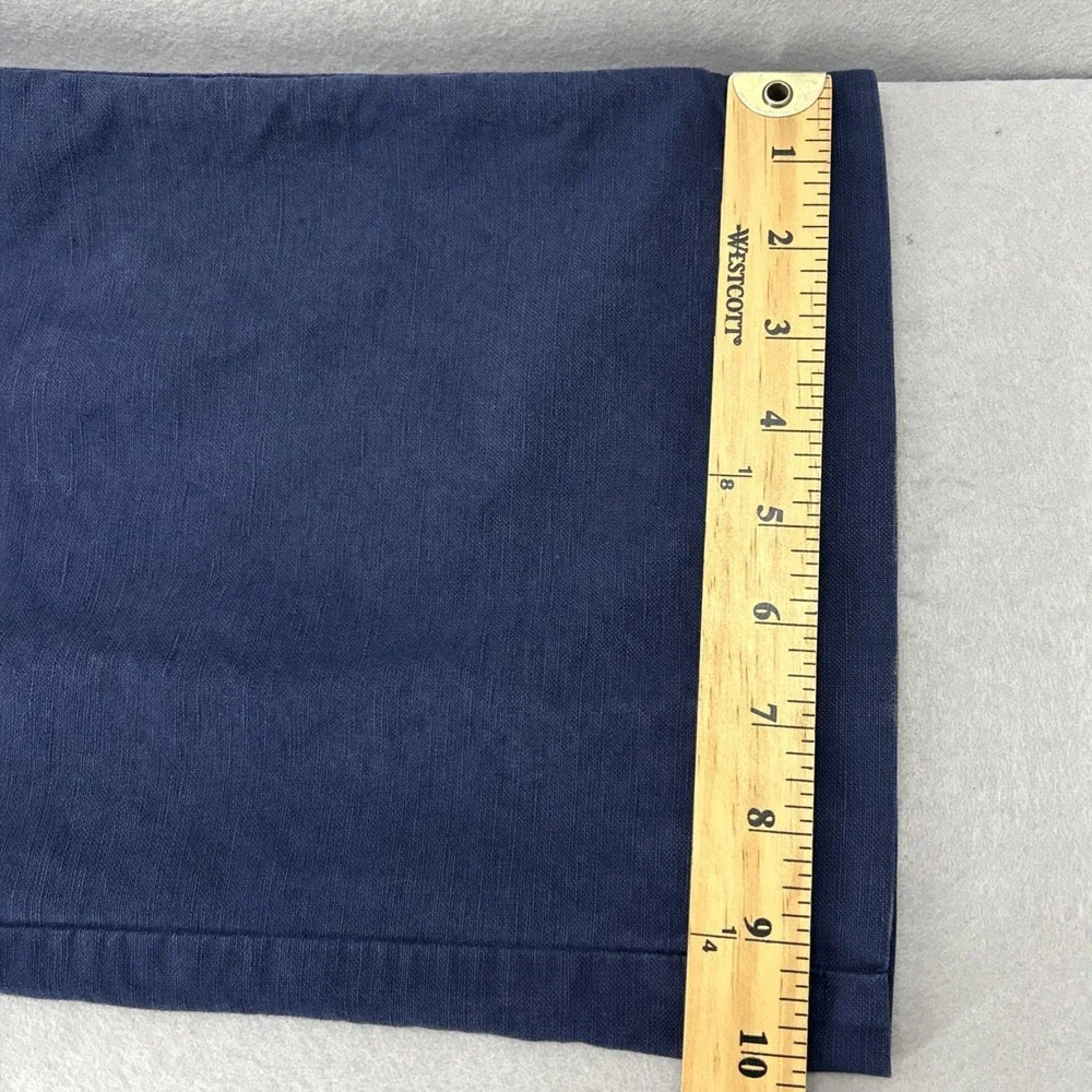 Vintage Polo Ralph Lauren Cargo Pants Men XL Blue Linen Blend Drawstring Relaxed